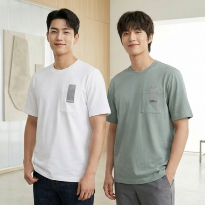 아디다스 포켓 반팔티 루즈핏 남녀공용 기본티 데일리 여름 오버핏 반팔티셔츠