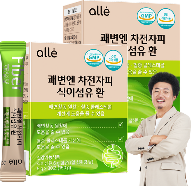 차전자피 식이섬유 환 쾌변엔 알레, 2박스, 30회분