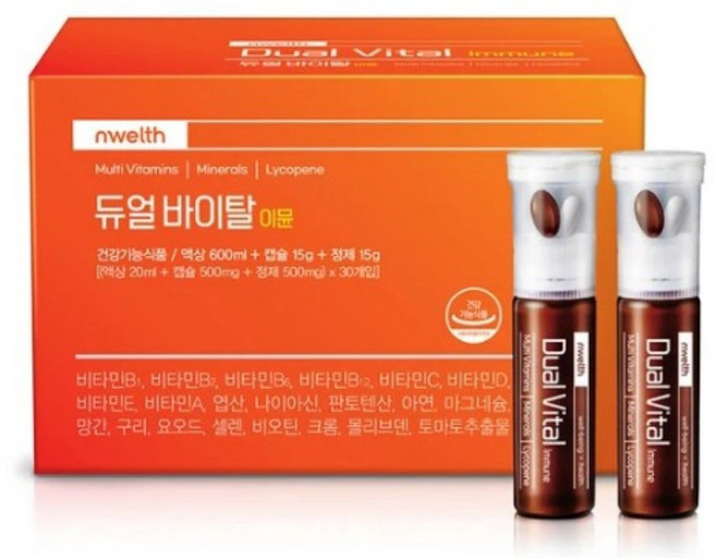 듀얼 바이탈이뮨 30일분 (액상+캡슐+정) 멀티비타민, 30정, 30개