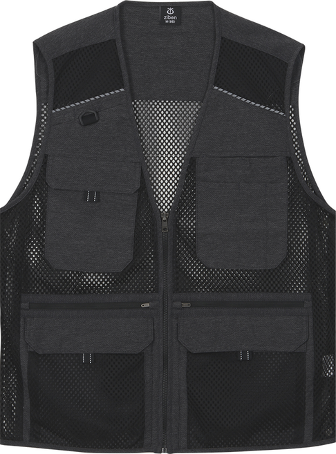 지벤 춘추 작업복조끼 [ ZB-V1923 ]풀메쉬 다양한수납포켓을 갖춘 여름조끼, 1개