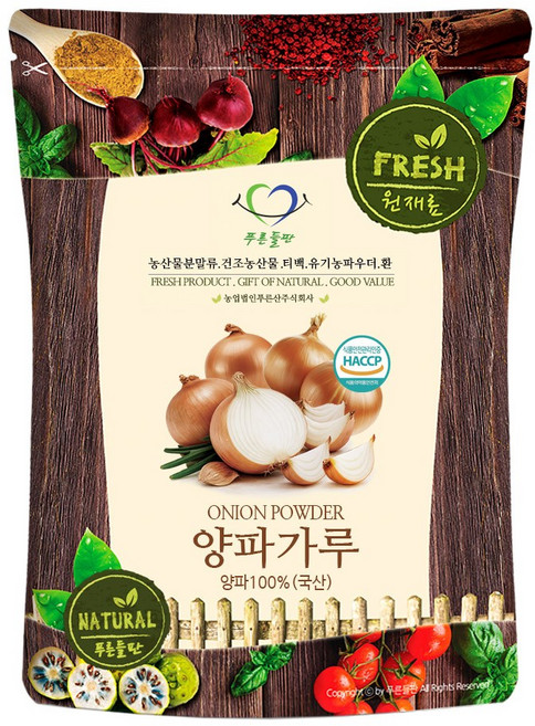 푸른들판 국산 양파 가루 100% 분말 어니언 시즈닝 파우더 HACCP, 500g, 1개