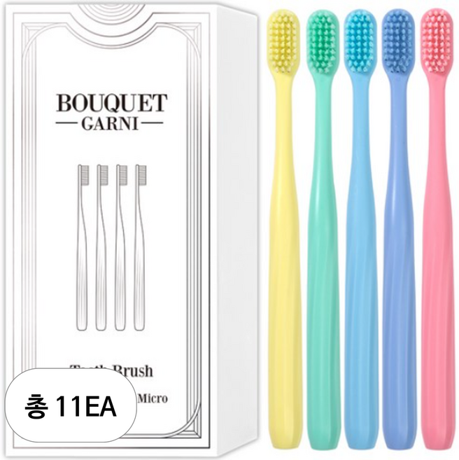 부케가르니 딥 클리어 2중 미세모 파스텔 칫솔, 20개입, 11개