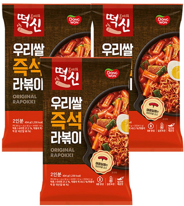 동원 떡볶이의 신 즉석라볶이, 404g, 3개
