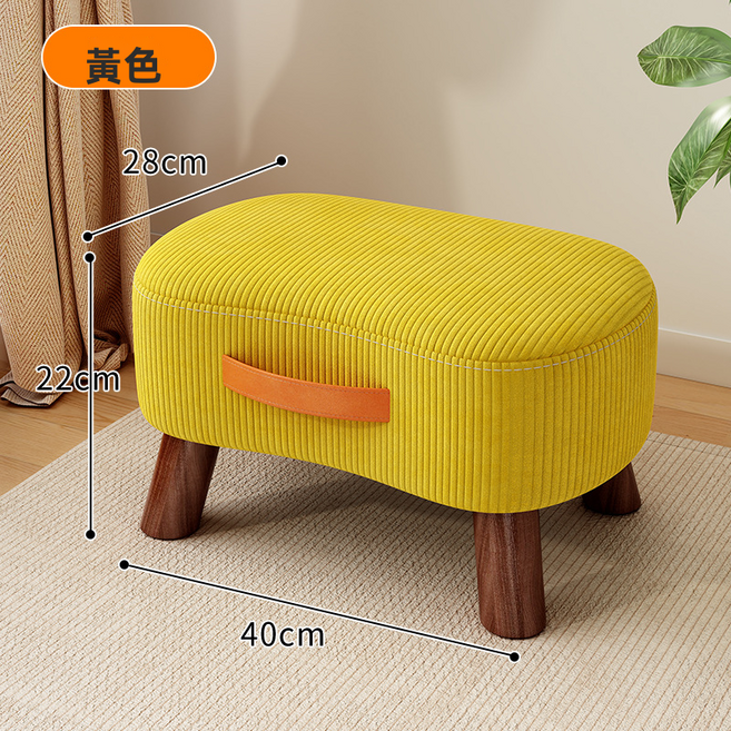 GUEFOON軟墊腳踏居家懶人沙發椅, 1件, 黃色40*28*22cm（提手設計寬大坐面）:如图所示（6900）