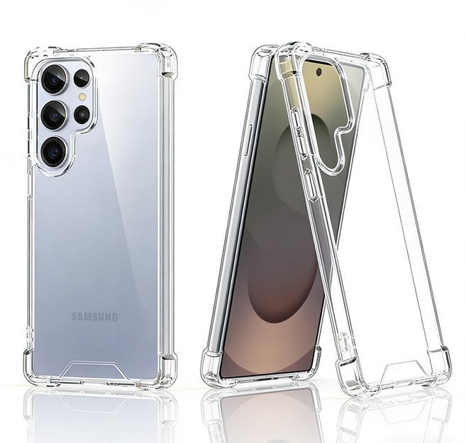 삼성 S24/S25/S26 플러스/울트라 및 아이폰17프로맥스 투명 충격방지 휴대폰케이스 4각 에어백 보호케이스 S22/S23 플러스/A17/A16/A36/A56 낙하방지 전체보호