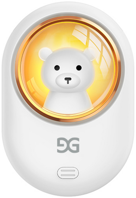 GUSGU K17 바디팬 무선 휴대용 넥밴드 목걸이 미니 선풍기, 화이트