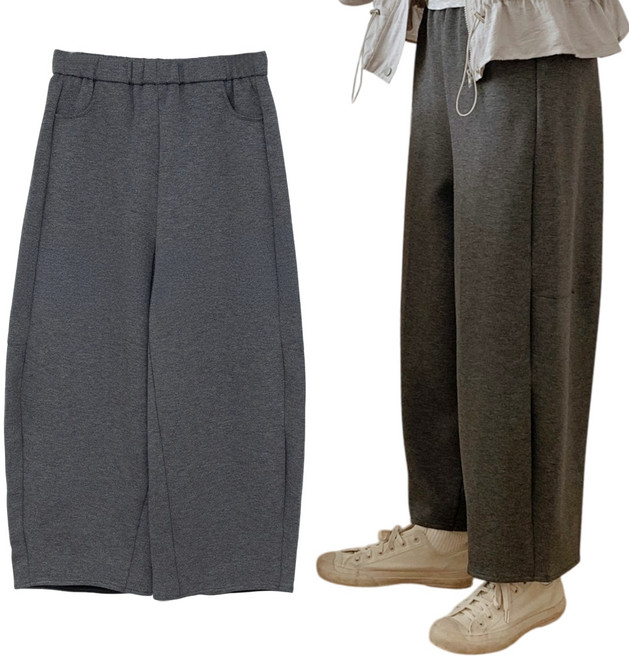 기모 여성 똥싼바지 배기팬츠 가을 겨울 빅 사이즈 항아리 바지 네오프렌 벌룬 호박 바지