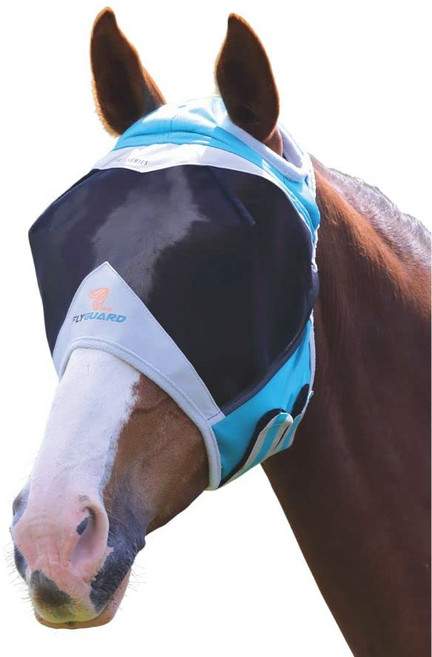 Shires Fly Guard Fine Mesh Horse Fly Mask with Ear Holes, 04 light gray
