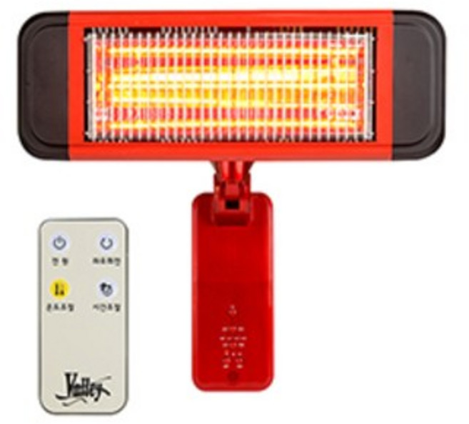 코멕스 벽걸이 근적외선 히터, CM-4800W, 레드 + 블랙