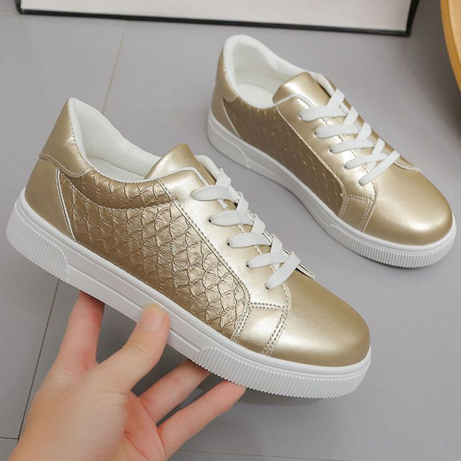 ROYALBELLE 여성 레이스업 캐주얼 데일리 편안한 착용감 쿠션감 좋은 운동화 단화 V0122807