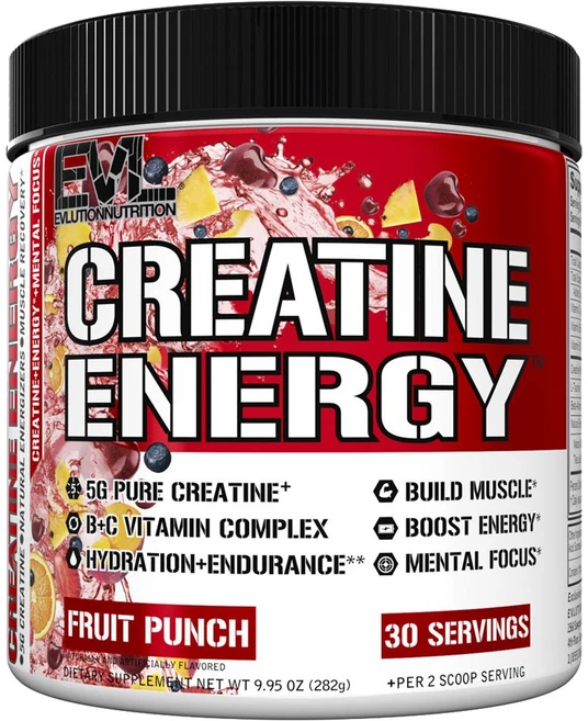 EVLUTIONNUTRITION 크레아틴 에너지 프루트 펀치, 282g, 1개 - 쿠팡