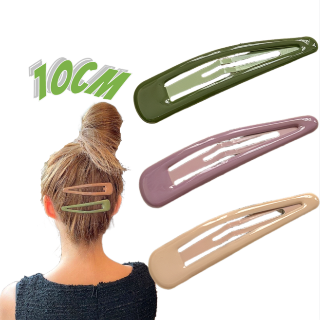 뷰티앤몬스터 물방울 코팅 빅 똑딱핀 헤어 실핀 3p