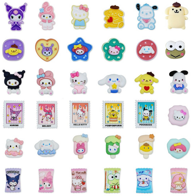 젤리포크 입체 산리오 마멜 쿠롬 시나 파츠 참 신발 악세사리 실내화 꾸미기