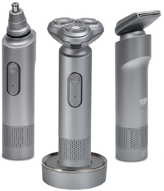 나비 전기 면도기 방수 3D 트리플 헤드 건식 습식 이중 면도 눈썹 콧털 제거 트리머 무선 휴대용 전용 충전 거치대 NV150-ESV7