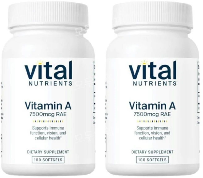 Vital Vitamin A 비타민A 25000IU 100정 2개 바이탈뉴트리션 - 쿠팡