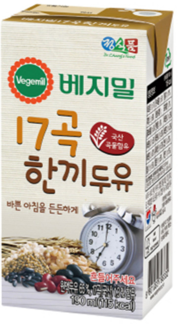 JUNGFD 푸드 베지밀 17곡 한끼두유 190mlx16팩, 190ml
