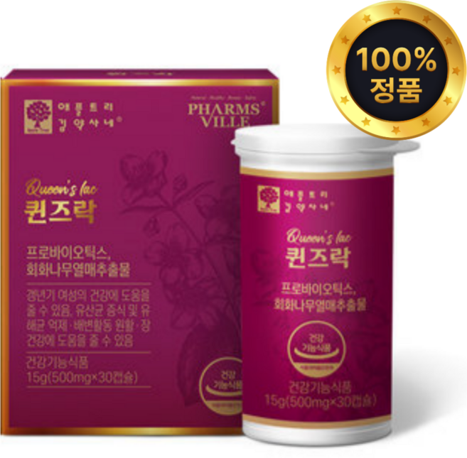 애플트리김약사네 퀸즈락 회화나무열매 추출물 갱년기 여성 유산균, 30정, 6개
