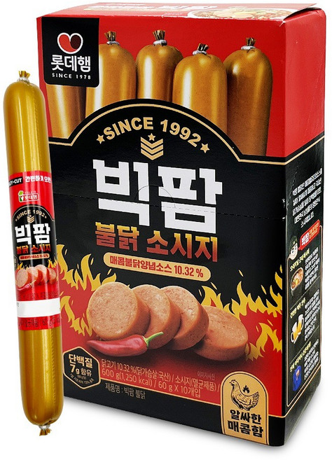 불닭 소시지 600gx1통 매콤 매운 어린이 간식 안주 소세지 선물 학교 학원 탕비실 회사, 600g, 1개