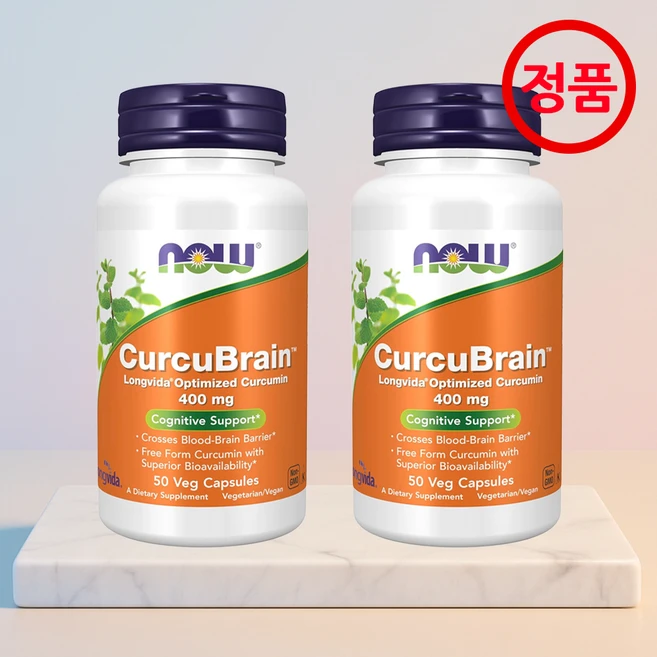 나우푸드 커큐브레인 롱비다 커큐민 400mg 고흡수 50캡슐 2개, 50정 - 쿠팡
