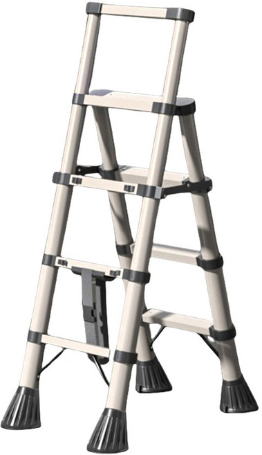 사다리 신축 사다리 가정용 접이식 사다리, 화이트, 1개