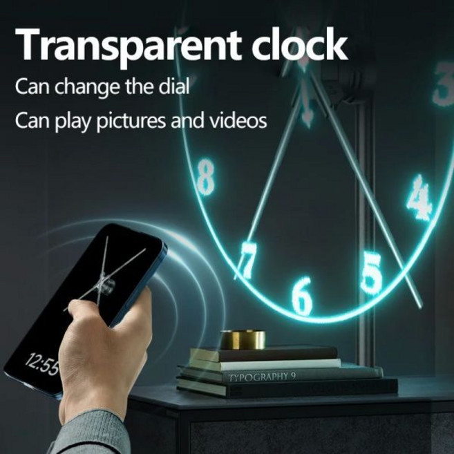 사이버펑크 3D 프로젝터 LED 디지털 대형 벽시계 현대 디자인 장식 예술, 14cm, 1개, 2) 14cm