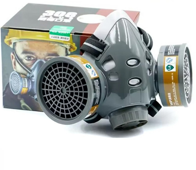 실버카우 방독면 방진 마스크 화생방 산업용 화재용 가스 방연작업 마스크 호흡용 보호구, 1개, 1개입