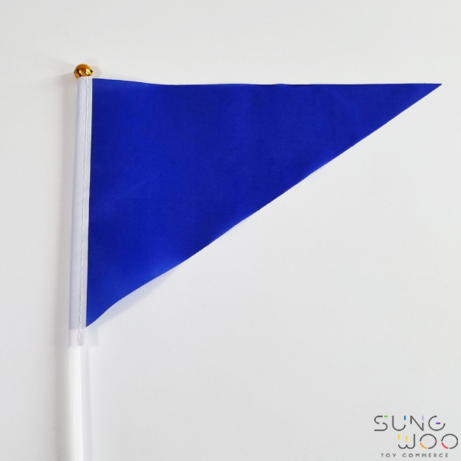 컬러 삼각깃발(S) 응원깃발 미니깃발, 4. 블루, 1개