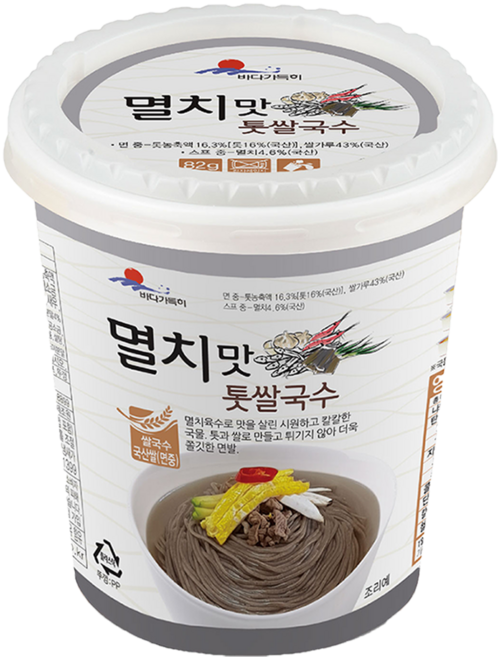 완도 바다 삼촌 톳쌀국수6개 12개 24개 깔끔한 건면, 82g