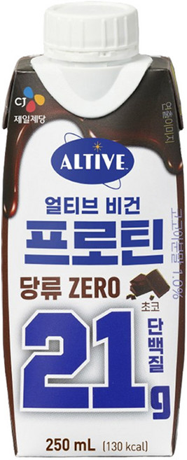 얼티브 비건 프로틴 초코 당류제로 단백질21g 250ml, 1개