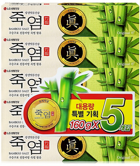 LG생활건강 죽염치약 오리지날진, 160g, 50개