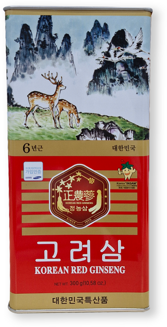 정농삼 캔홍삼 중편 (21~30뿌리이하) 300g 1개