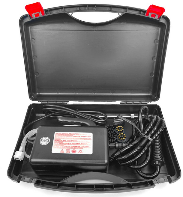 MS INTERNATIONAL 핸드 스팀 청소기 핸디 고압 스팀기 세척기 분사 살균기 블랙연속분사기(수납함), 블랙