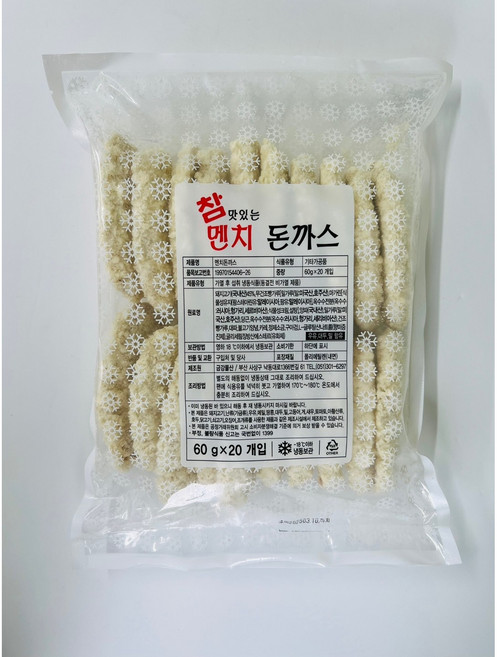 금강 참 맛있는 멘치 돈까스, 1.2kg, 3개