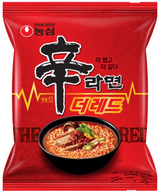 신라면 더 레드 125g, 8개