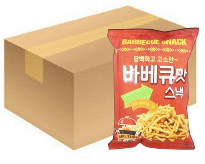 바베큐맛 스낵 100gx20개입 1박스 싱싱 과자 까까 무, 1개, 2kg