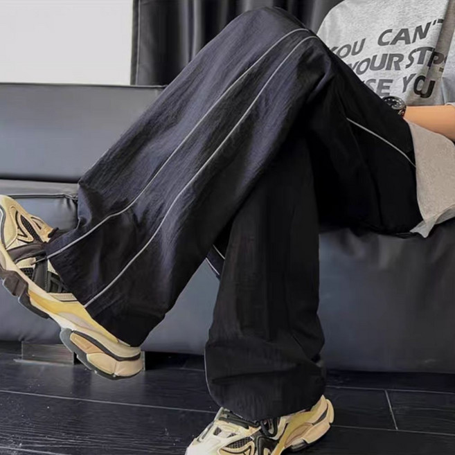 COSYEVNO 여성 여름 와이드 팬츠 스트릿 캐주얼 바지 BCXnk-1