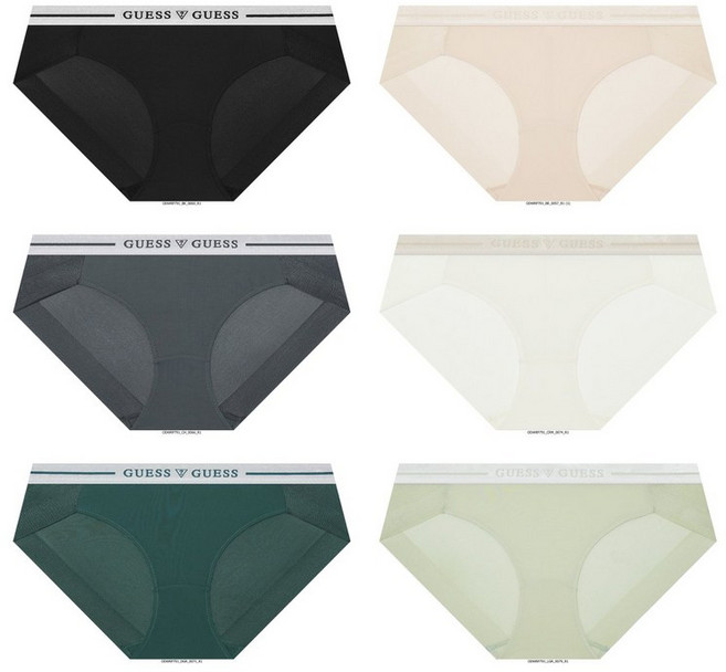 [백화점 정품] 게스언더웨어 에센셜 아웃밴드 팬티 6종1택 ODWBP791 편한 여성 속옷