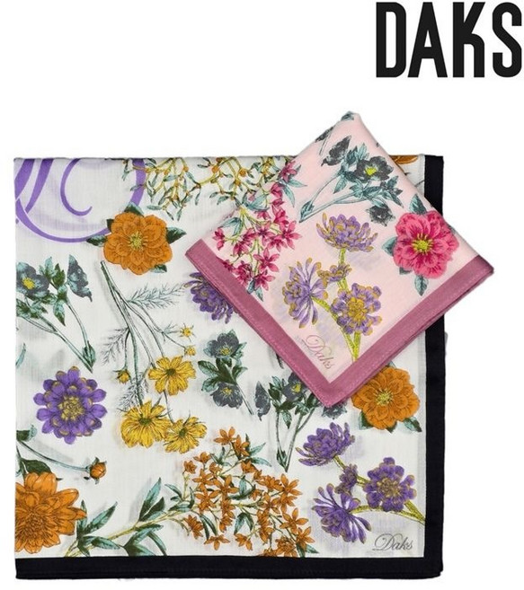 [백화점 정품] 닥스 플라워 패턴 나염 1매 손수건 DKO1425