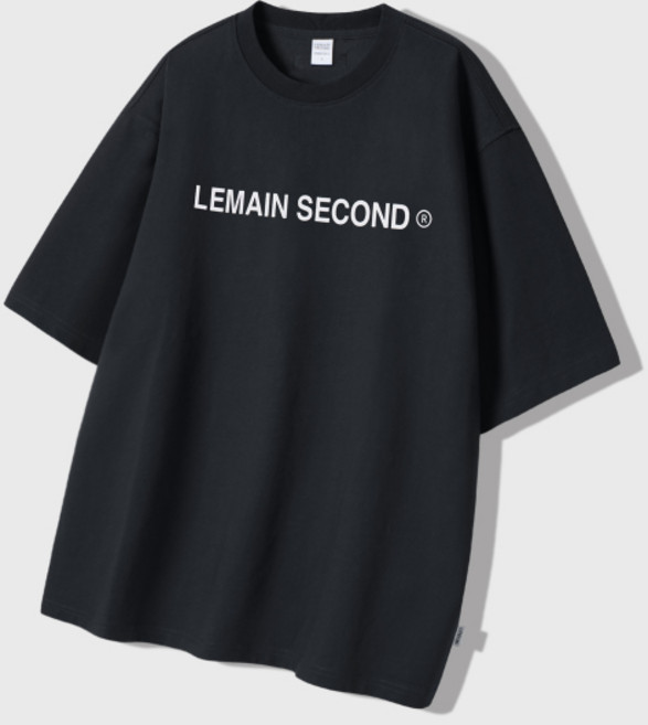 [리메인세컨드] 시그니처 빅 로고 오버핏 반팔 티 [차콜]