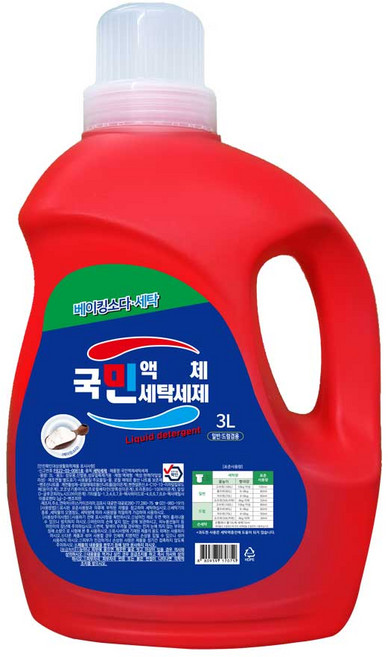국민세제 겔타입 액체세제 3L*4EA 세탁세제, 8개, 3L
