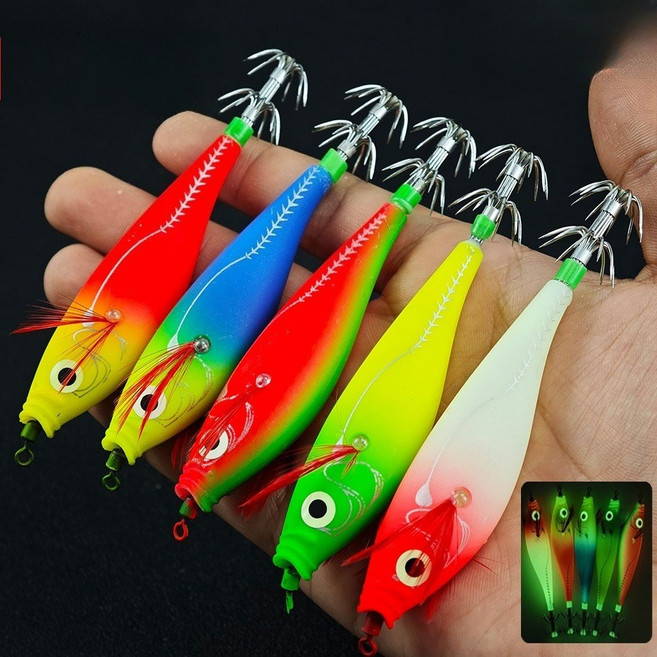 수평에기 10cm 2.5호 5종세트 갑오징어 주꾸미 한치 낚시 루어 야광 축광 레이저 밸런스 스테 이카메탈 채비 강한바늘 고추장 퍼플 핑크 대물 전용 선상낚시 필수템 갑오징어에기, 5개, 혼색, 10g