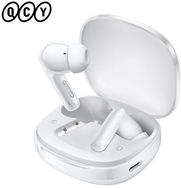 QCY T13 Pro 무선 이어폰 블루투스 ANC 노이즈캔슬링, 흰색, 13PRO