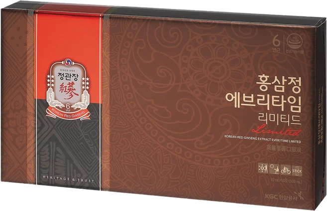 정관장 홍삼정 에브리타임 리미티드 10ml x 50포 선물용쇼핑백증정, 1세트, 500ml - 쿠팡