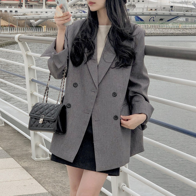 (국내 자체 제작) 에든 더블 쓰리버튼 자켓