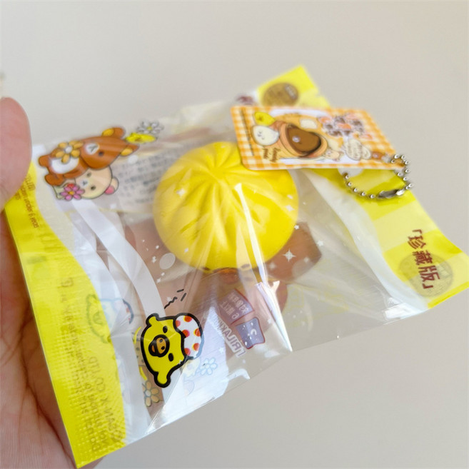 옐상 리락쿠마 스퀴시 말랑이 키링 3종, 1개, 12g, 옐로우