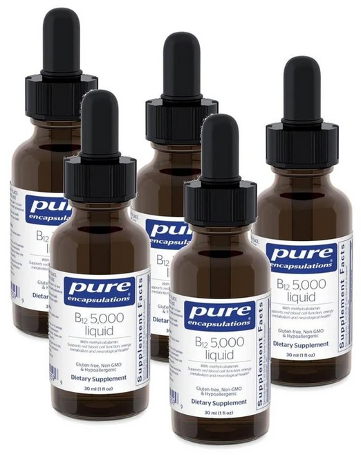 퓨어인캡슐레이션 비타민B12 5 000 액상 드롭스 Pure Encapsulations Vitamin B12, 5개, 30ml - 쿠팡