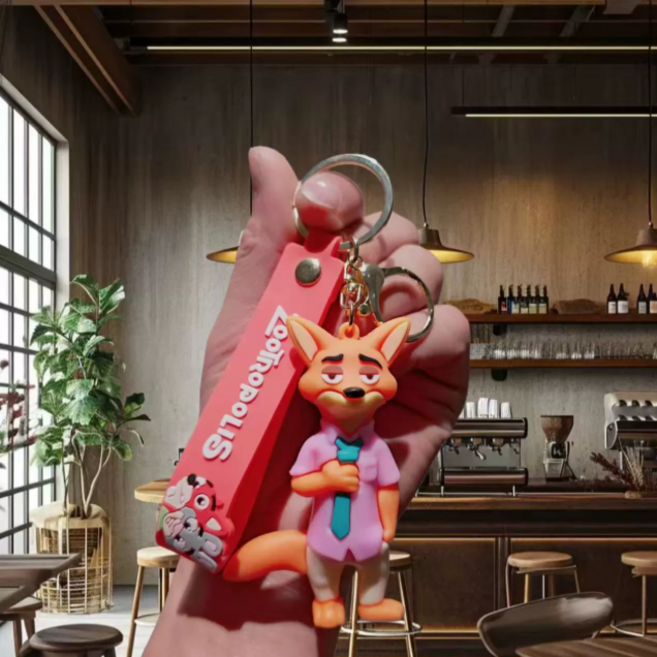 아리픽 귀여운 주토피아 주토피아2 캐릭터 피규어 키링, 닉와일드(주토피아2), 1개