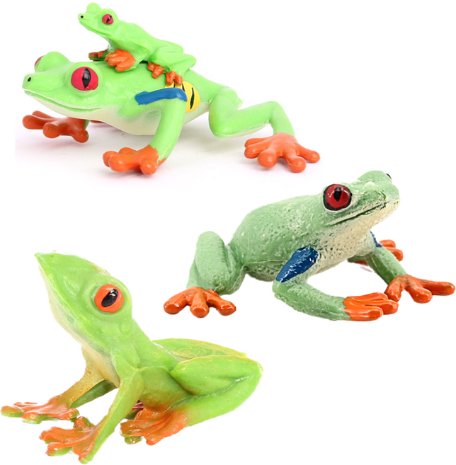 제트피규어 청개구리 가족 개구리 동물 피규어 장난감 모형, 1개