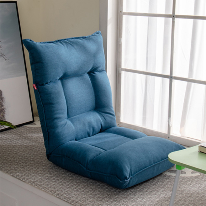 [킹스]180도 각도조절 1인쇼파 리클라이너 리클라이너침대, 릴렉스 모던스퀘어체어(블루), 릴렉스 모던스퀘어체어(블루)