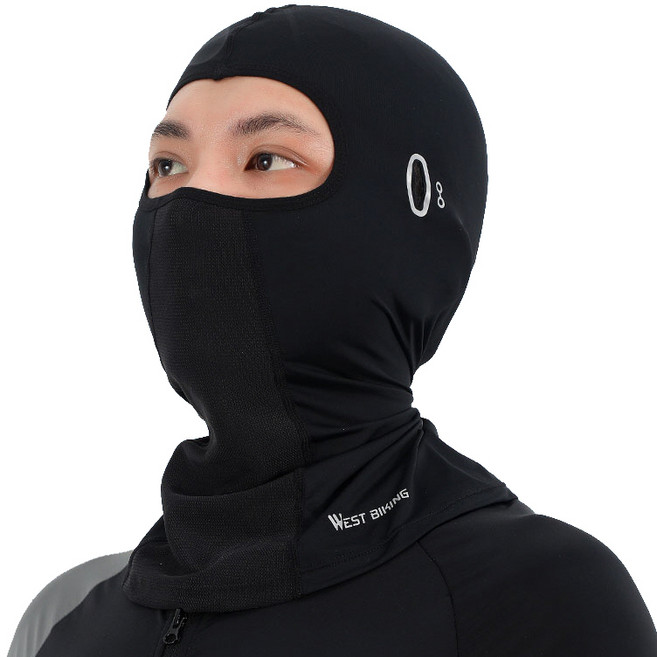 시그니처베이지 웨스트바이킹 자전거 스포츠 마스크 여름 쿨 바라클라바 넥워머 YPZ296, 블랙